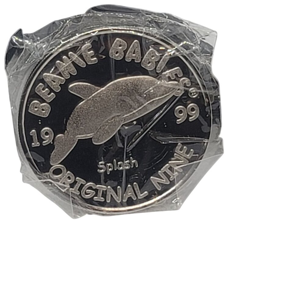 Beanie Babies Official Club 1999 Splash Dolphin Original Nine Collectible Coin